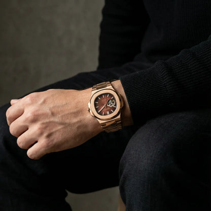 Nautiko | Rose Gold Chocolate Open Heart